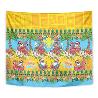 Hawaii Christmas Tapestry Mele Kalikimaka Tropical Vibes - Polynesian Pride