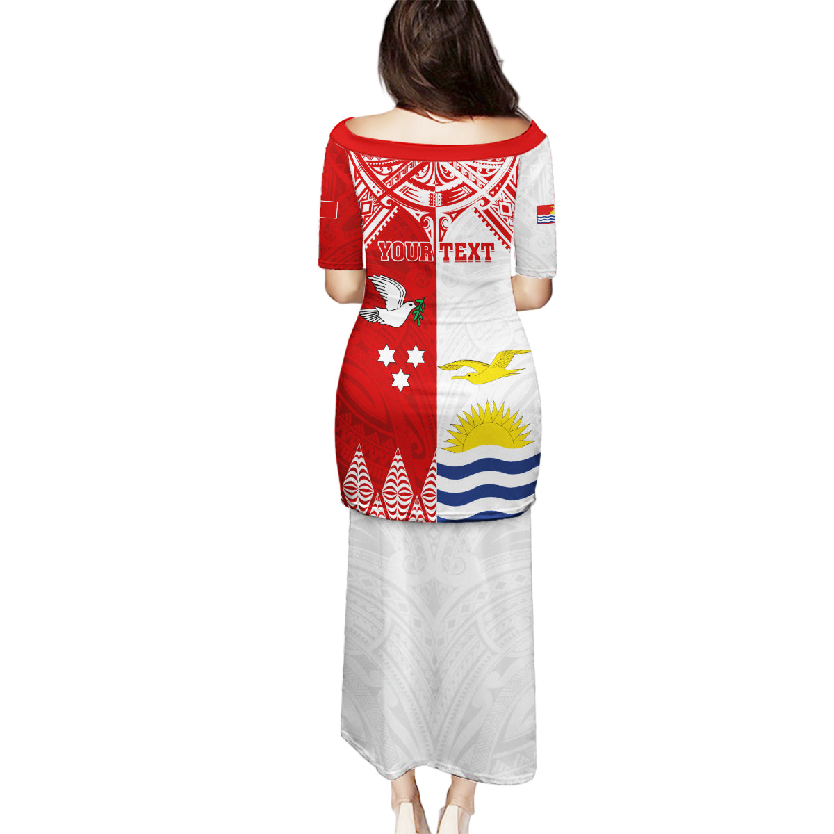 Personalised Tonga And Kiribati Family Matching Puletasi Dress and Hawaiian Shirt Coat Of Arms Polynesian Pattern LT05 - Polynesian Pride