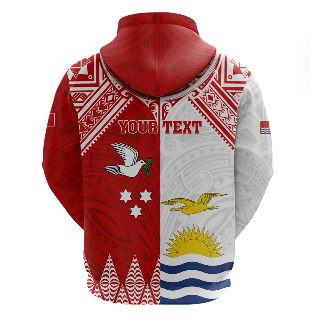 Personalised Tonga And Kiribati Hoodie Coat Of Arms Polynesian Pattern LT05 - Polynesian Pride