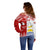 Personalised Tonga And Kiribati Off Shoulder Sweater Coat Of Arms Polynesian Pattern LT05 - Polynesian Pride