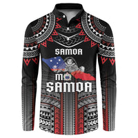 Personalised Samoa Black Saturday Button Sweatshirt Samoan Warrior Tribal Pattern