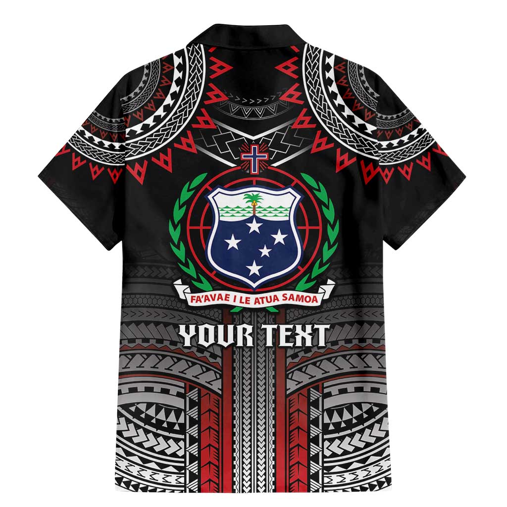 Personalised Samoa Black Saturday Family Matching Mermaid Dress and Hawaiian Shirt Samoan Warrior Tribal Pattern