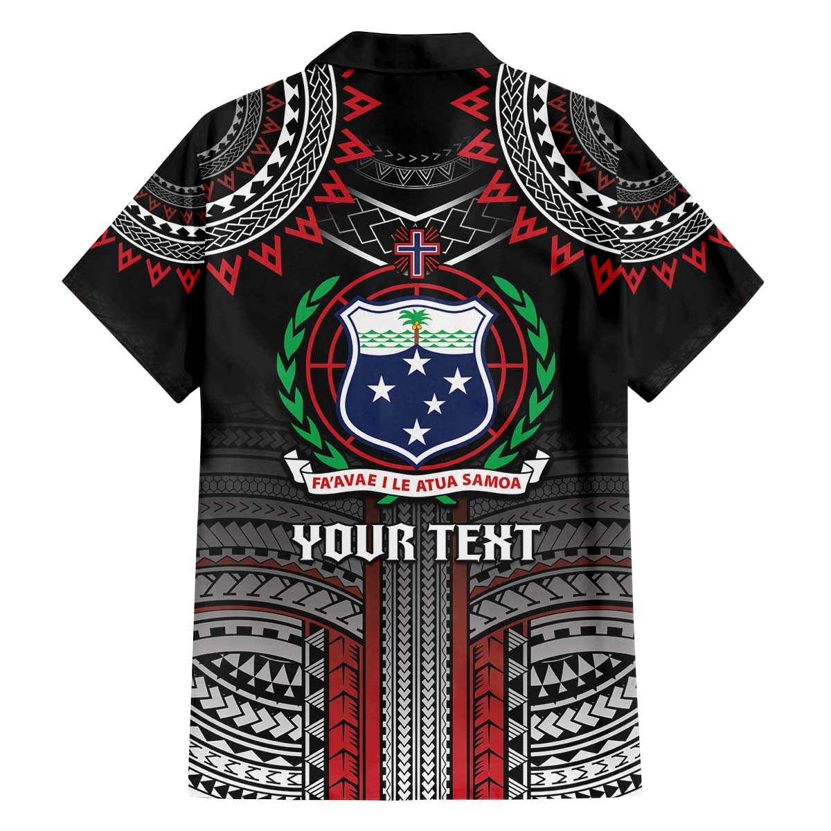Personalised Samoa Black Saturday Family Matching Off The Shoulder Long Sleeve Dress and Hawaiian Shirt Samoan Warrior Tribal Pattern