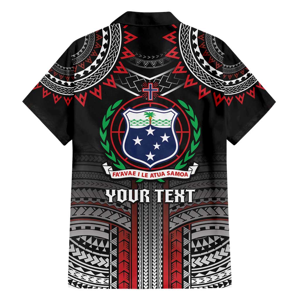 Personalised Samoa Black Saturday Hawaiian Shirt Samoan Warrior Tribal Pattern