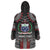 Personalised Samoa Black Saturday Wearable Blanket Hoodie Samoan Warrior Tribal Pattern