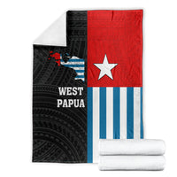 Personalised West Papua Blanket Polynesian Pattern With Coat Of Arms