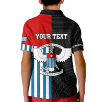 Personalised West Papua Kid Polo Shirt Polynesian Pattern With Coat Of Arms LT05 - Polynesian Pride