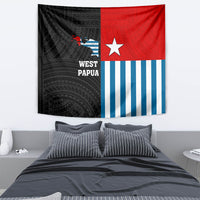 Personalised West Papua Tapestry Polynesian Pattern With Coat Of Arms
