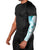 Samoa Siapo Pattern With Teal Hibiscus Arm Sleeves - Polynesian Pride