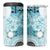 Samoa Siapo Pattern With Teal Hibiscus 4 in 1 Can Cooler Tumbler