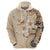 Samoa Siapo Pattern With Beige Hibiscus Hoodie LT05 - Polynesian Pride