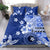 Samoa Siapo Pattern With Navy Hibiscus Bedding Set