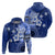 Samoa Siapo Pattern With Navy Hibiscus Hoodie LT05 - Polynesian Pride