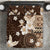 Samoa Siapo Pattern With Brown Hibiscus Bedding Set