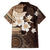 Samoa Siapo Pattern With Brown Hibiscus Hawaiian Shirt LT05 - Polynesian Pride