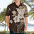 Samoa Siapo Pattern With Brown Hibiscus Hawaiian Shirt LT05 - Polynesian Pride