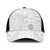 Samoa Siapo Pattern With White Hibiscus Baseball Net Cap - Polynesian Pride