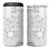 Samoa Siapo Pattern With White Hibiscus 4 in 1 Can Cooler Tumbler