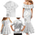 Samoa Siapo Pattern With White Hibiscus Family Matching Mermaid Dress and Hawaiian Shirt LT05 - Polynesian Pride