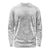 Samoa Siapo Pattern With White Hibiscus Long Sleeve Shirt LT05 Unisex White - Polynesian Pride