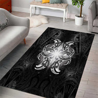 New Zealand Matariki Area Rug Maori Moko Black Galaxy