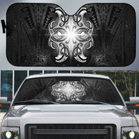 New Zealand Matariki Auto Sun Shade Maori Moko Black Galaxy