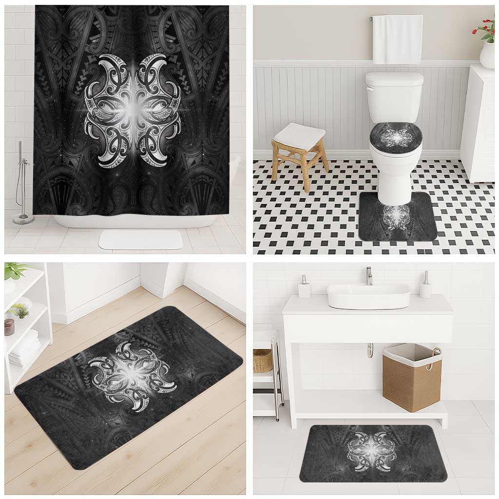 New Zealand Matariki Bathroom Set Maori Moko Black Galaxy