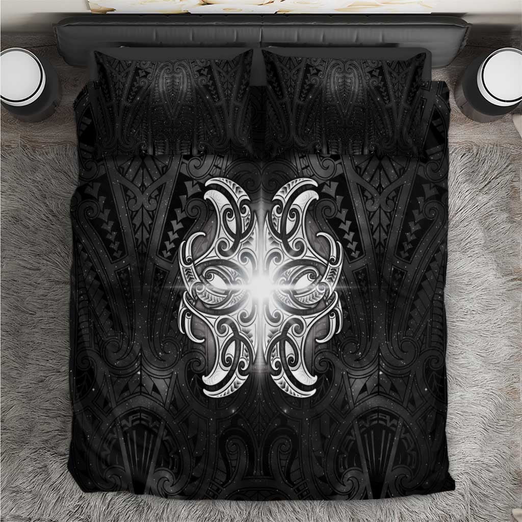 New Zealand Matariki Bedding Set Maori Moko Black Galaxy