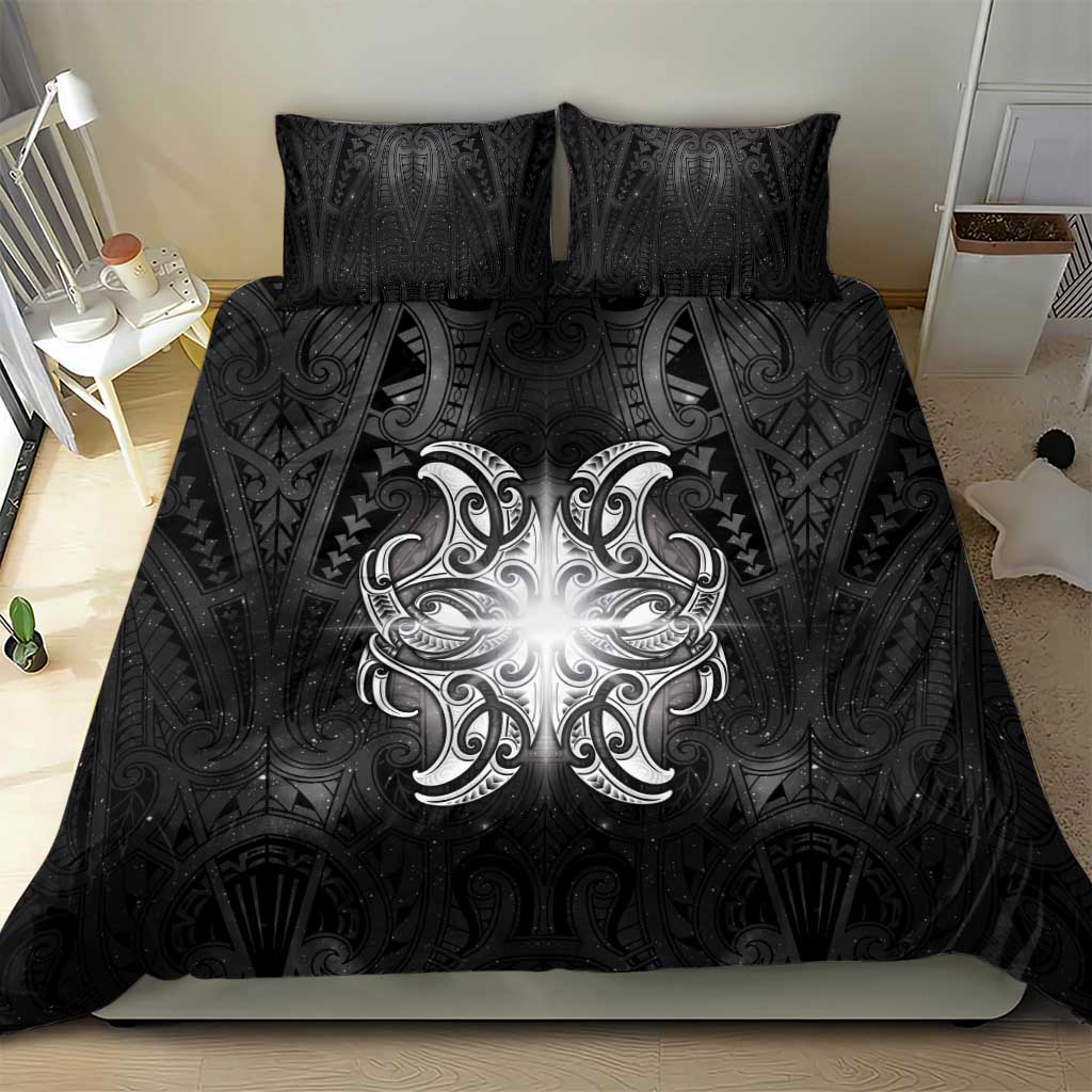 New Zealand Matariki Bedding Set Maori Moko Black Galaxy