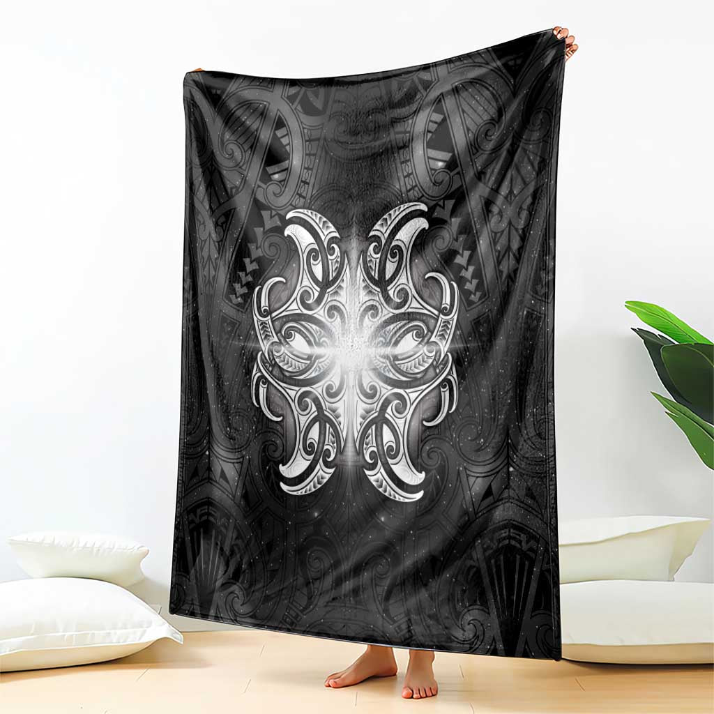 New Zealand Matariki Blanket Maori Moko Black Galaxy