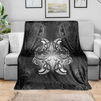 New Zealand Matariki Blanket Maori Moko Black Galaxy