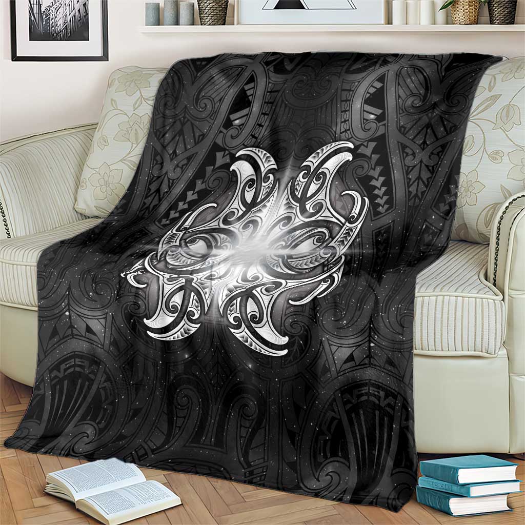 New Zealand Matariki Blanket Maori Moko Black Galaxy