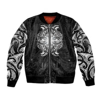 New Zealand Matariki Bomber Jacket Maori Moko Black Galaxy