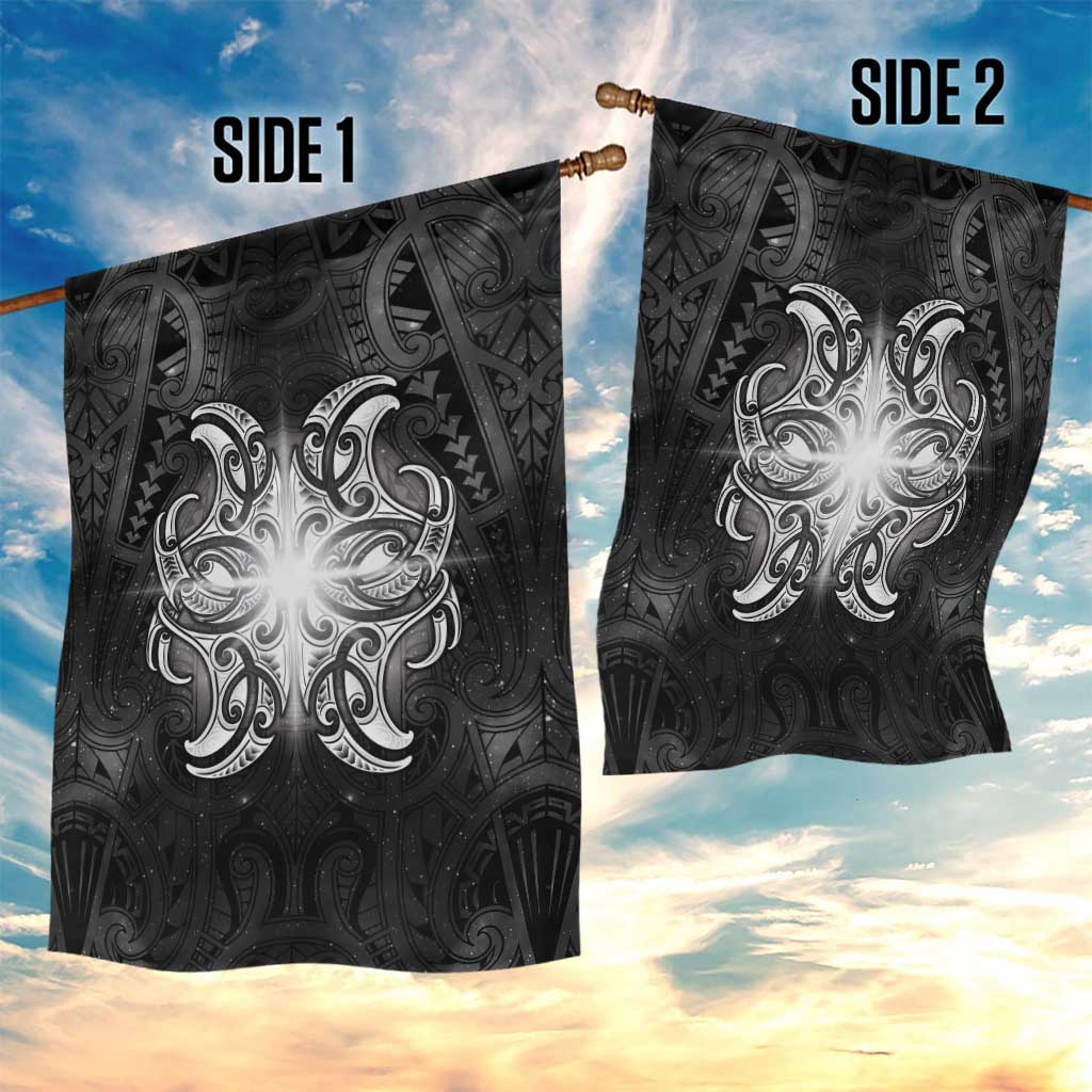 New Zealand Matariki Garden Flag Maori Moko Black Galaxy