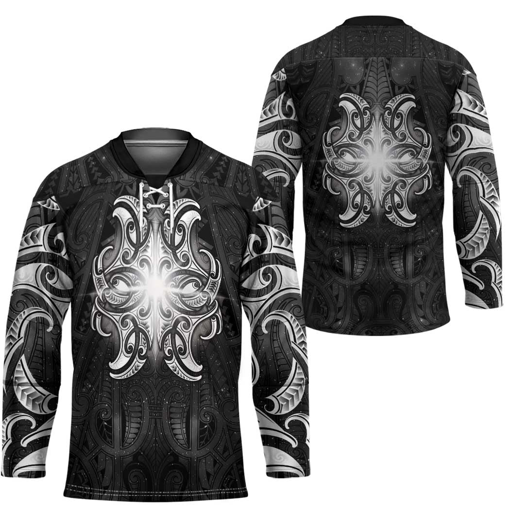 New Zealand Matariki Hockey Jersey Maori Moko Black Galaxy