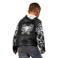 New Zealand Matariki Kid Hoodie Maori Moko Black Galaxy