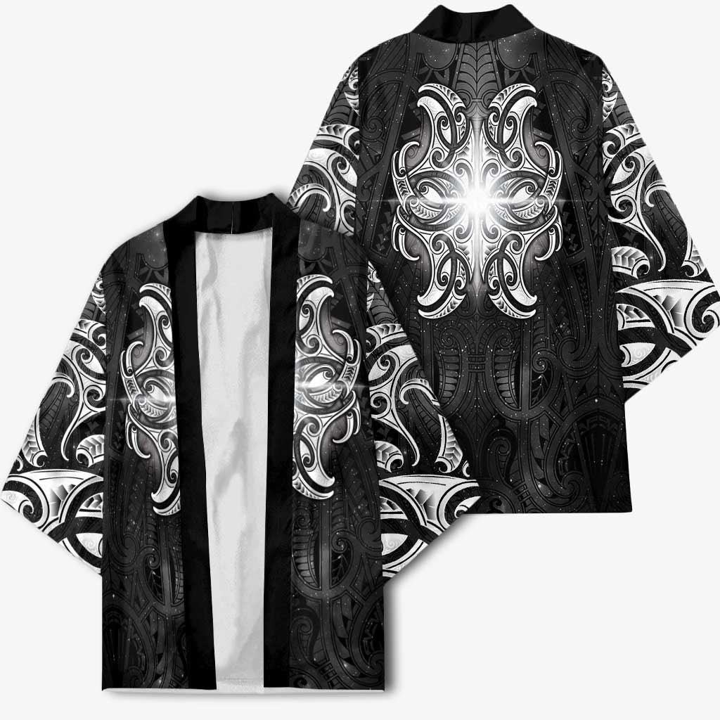 New Zealand Matariki Kimono Maori Moko Black Galaxy