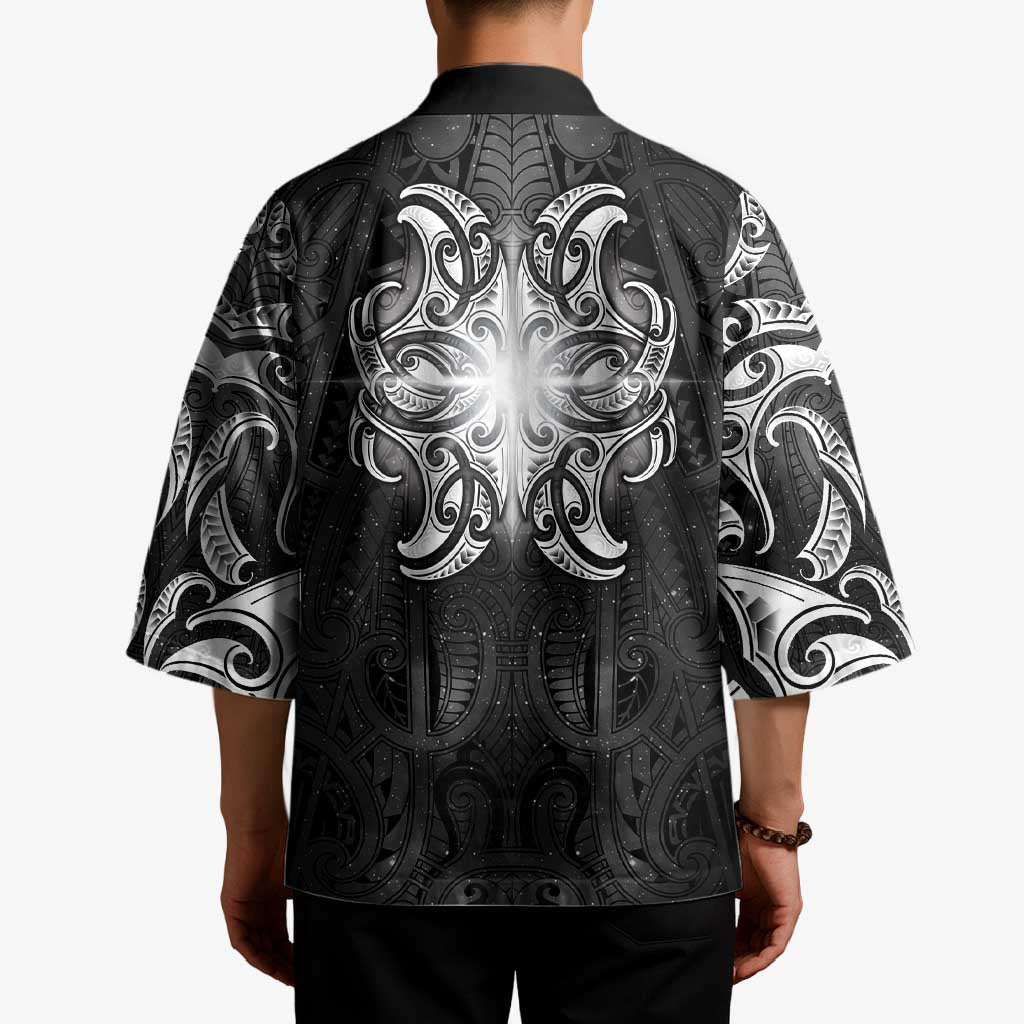 New Zealand Matariki Kimono Maori Moko Black Galaxy