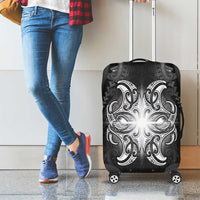 New Zealand Matariki Luggage Cover Maori Moko Black Galaxy