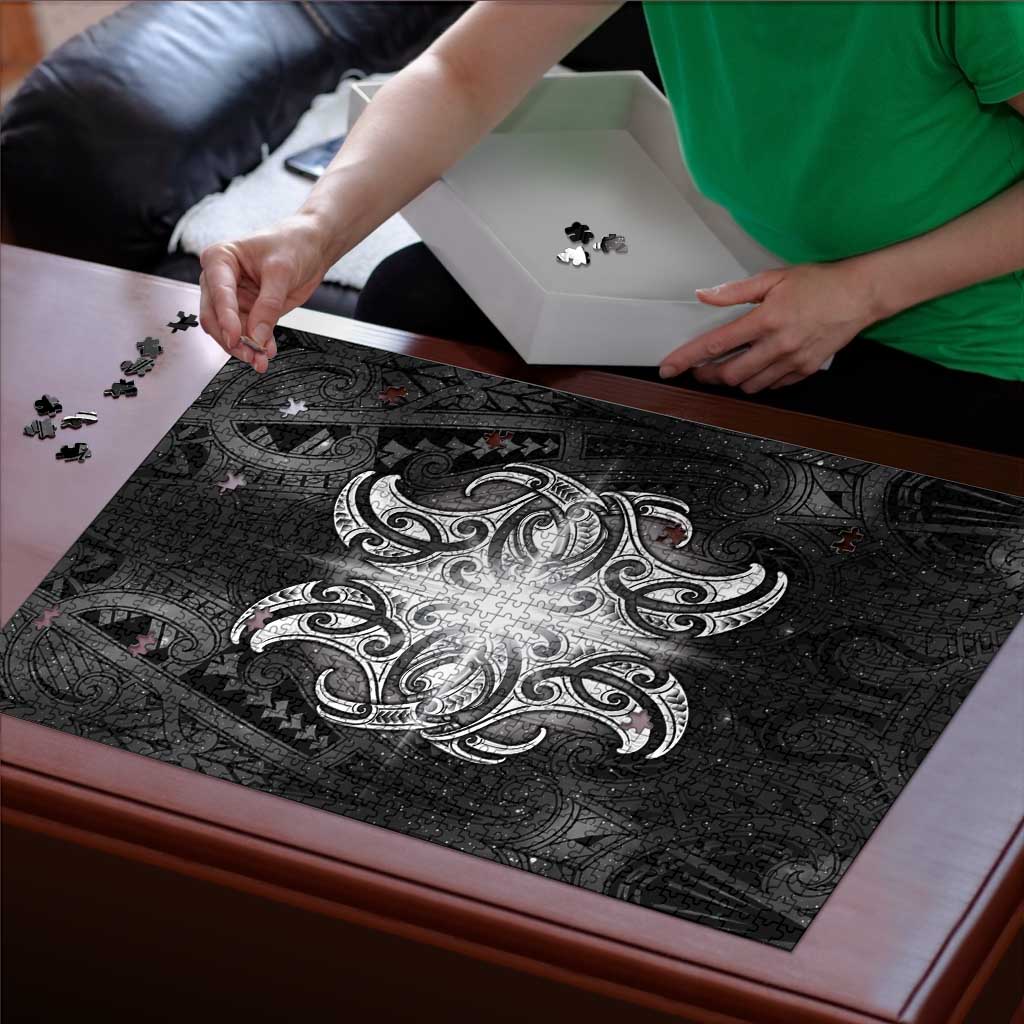 New Zealand Matariki Puzzle Maori Moko Black Galaxy