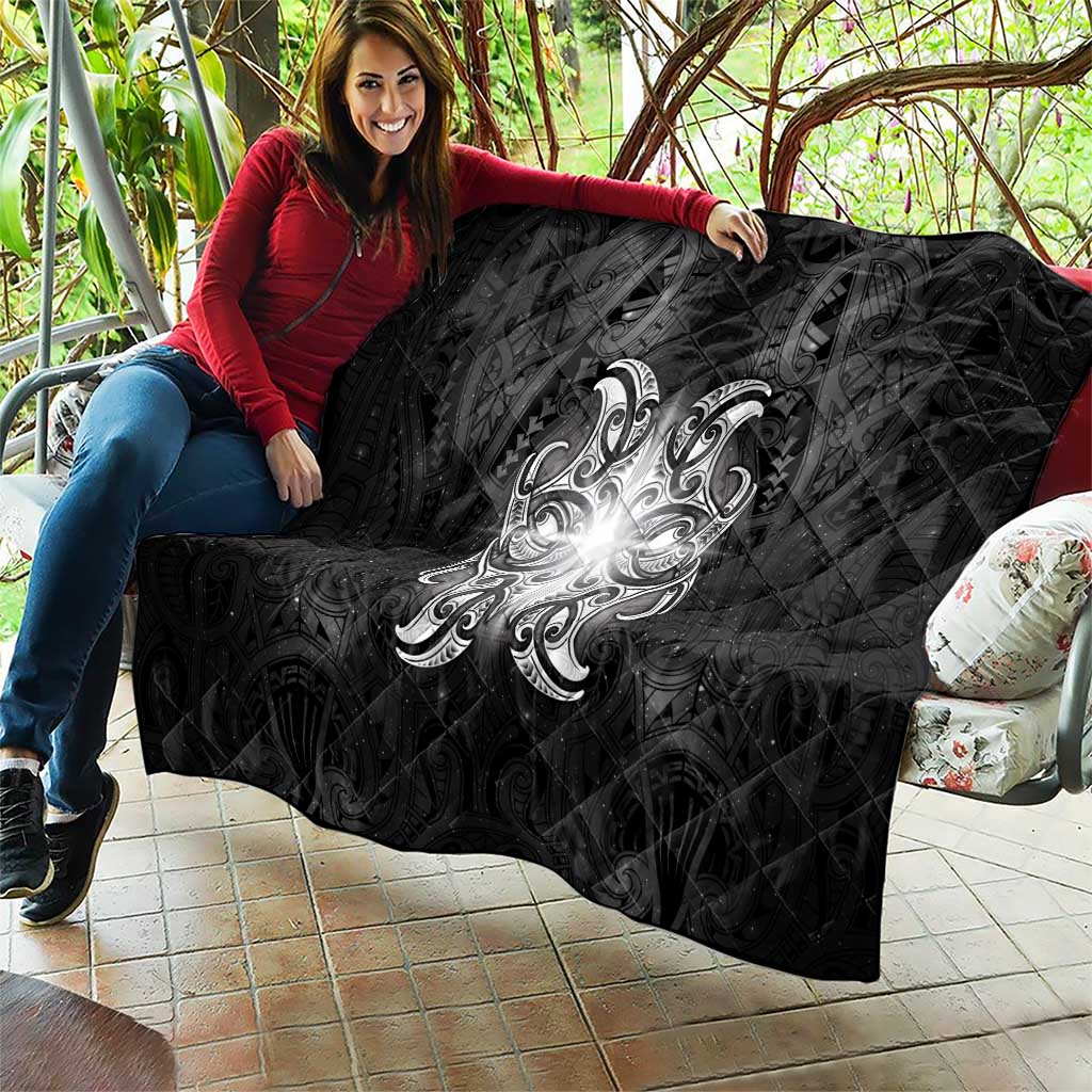 New Zealand Matariki Quilt Maori Moko Black Galaxy