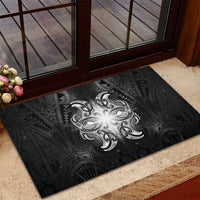 New Zealand Matariki Rubber Doormat Maori Moko Black Galaxy