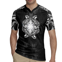 New Zealand Matariki Rugby Jersey Maori Moko Black Galaxy