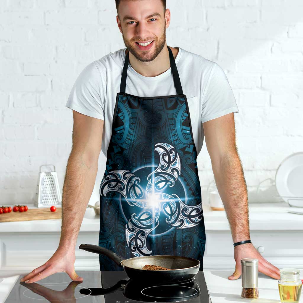 New Zealand Matariki Waita Apron Maori Moko Dark Blue Galaxy