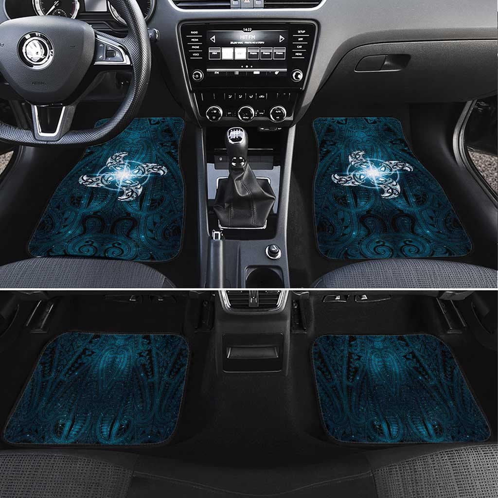 New Zealand Matariki Waita Car Mats Maori Moko Dark Blue Galaxy