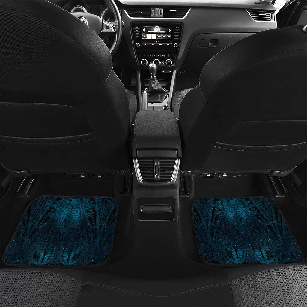 New Zealand Matariki Waita Car Mats Maori Moko Dark Blue Galaxy