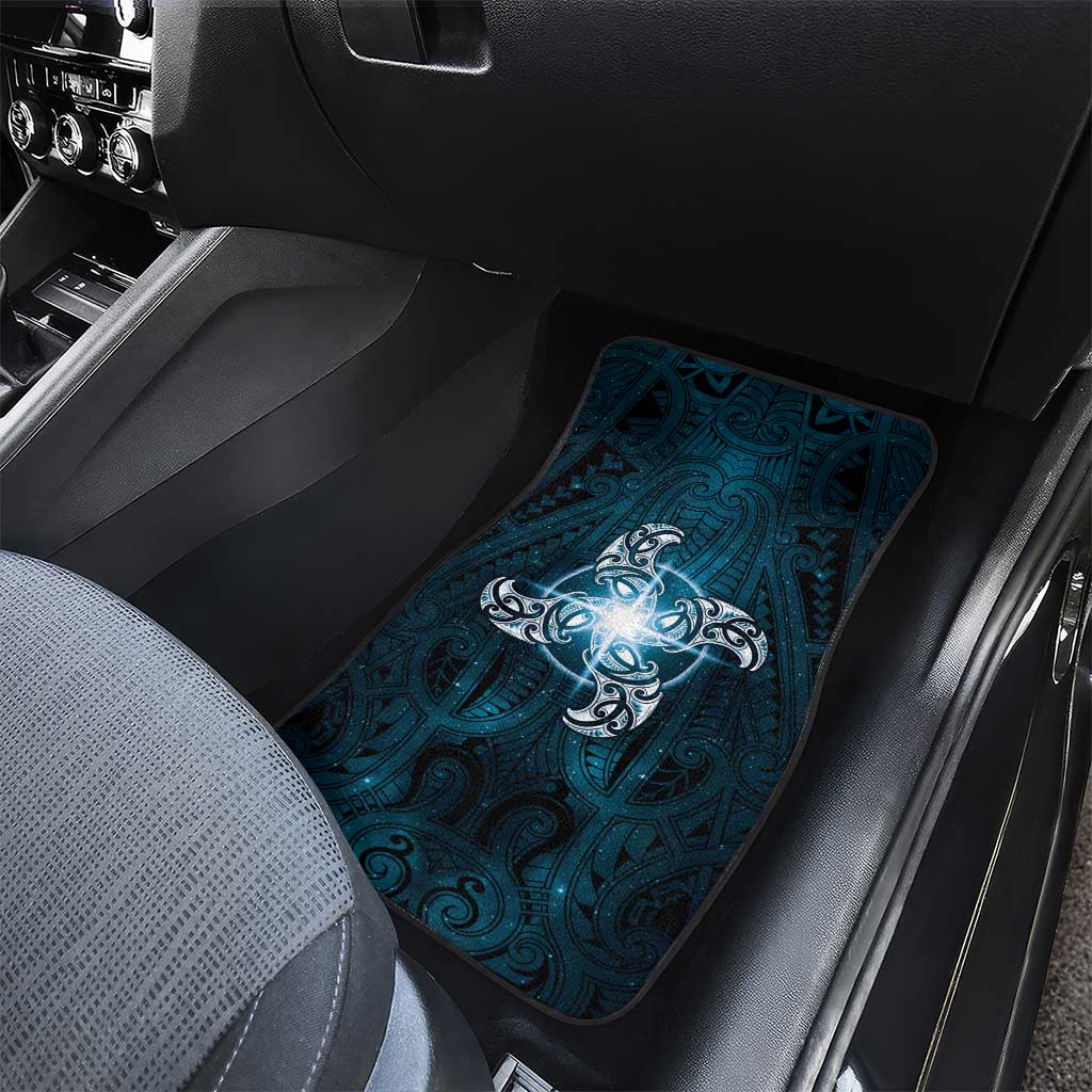 New Zealand Matariki Waita Car Mats Maori Moko Dark Blue Galaxy