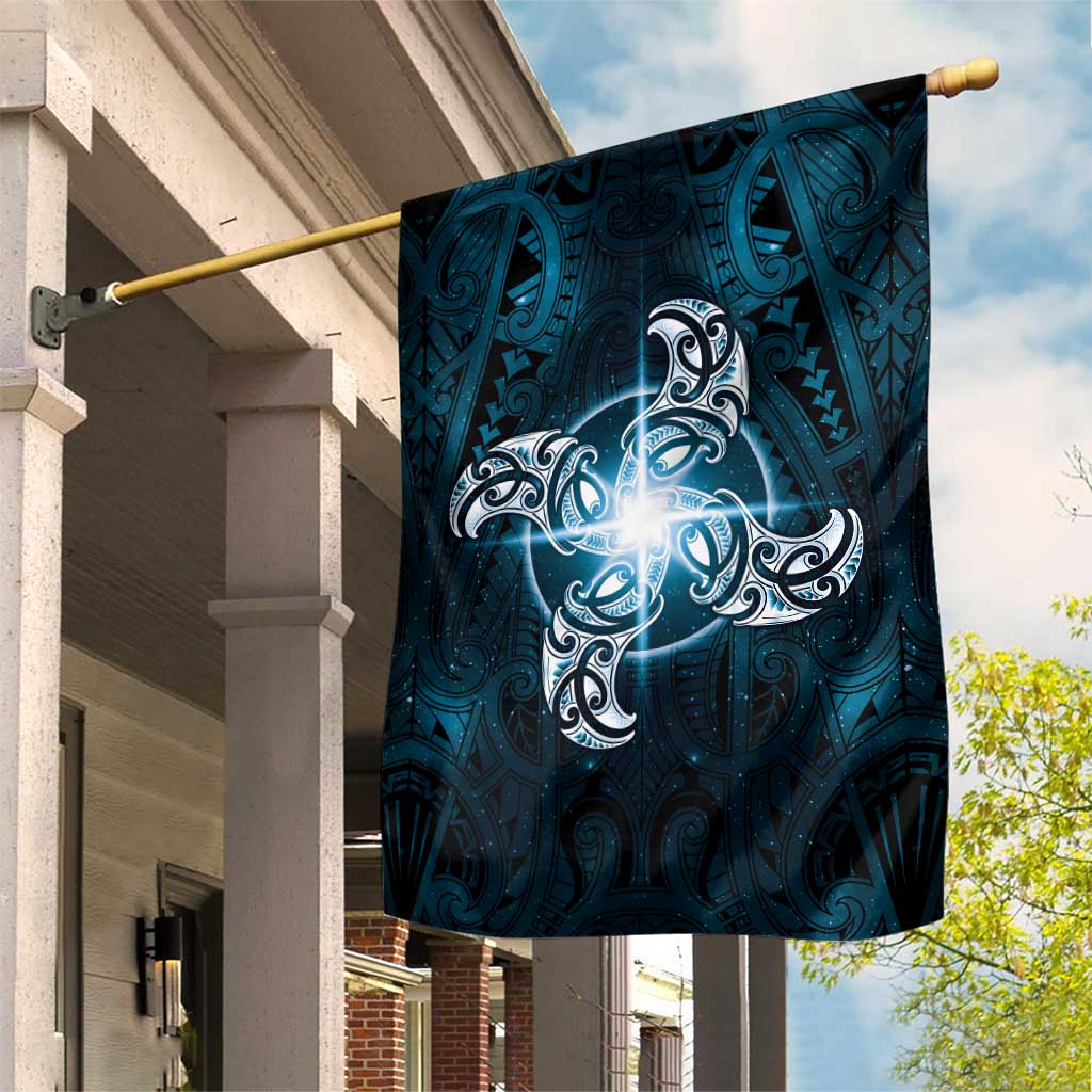 New Zealand Matariki Waita Garden Flag Maori Moko Dark Blue Galaxy