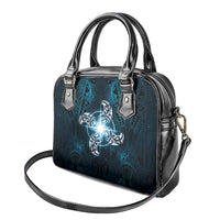 New Zealand Matariki Waita Shoulder Handbag Maori Moko Dark Blue Galaxy