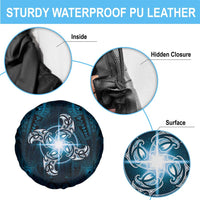 New Zealand Matariki Waita Spare Tire Cover Maori Moko Dark Blue Galaxy